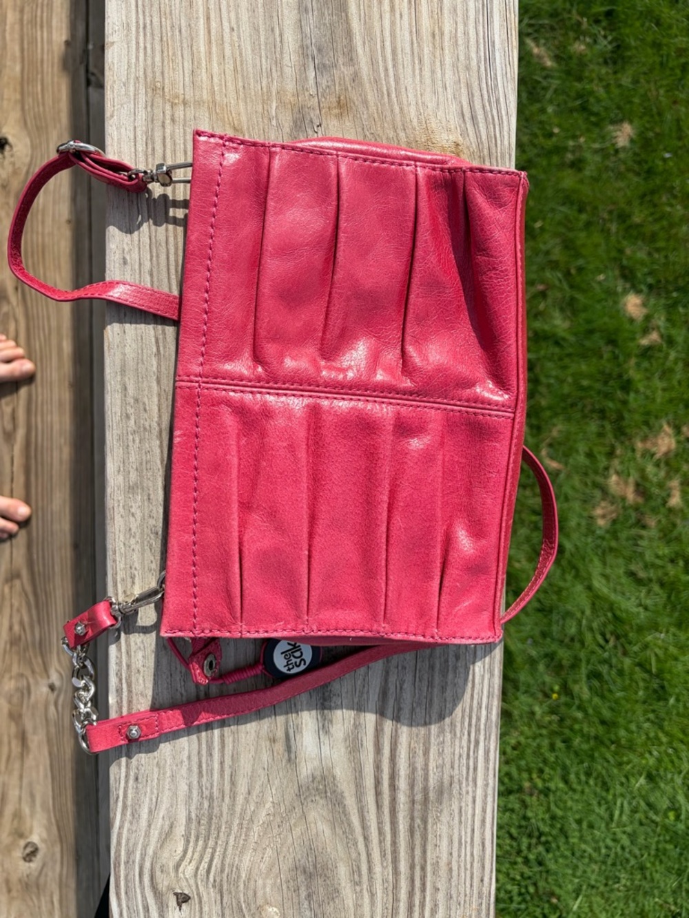 THE SAK ! Pink Leather Crossbody Bag *very good*